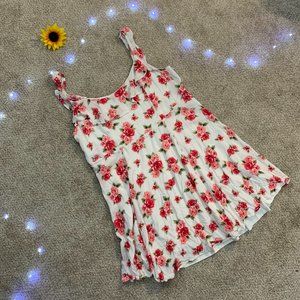 Torrid white with pink roses dress